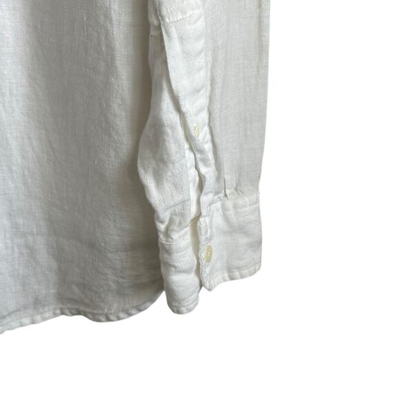 Abercrombie & Fitch Women Linen Tunic Top XL 1/4 Zip Preppy Coastal Beach Travel - Picture 4 of 12